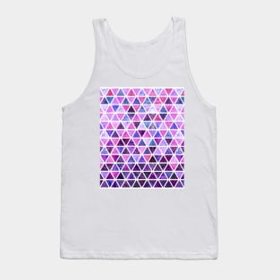 Berry Purples - Triangle Patchwork Pattern Tank Top